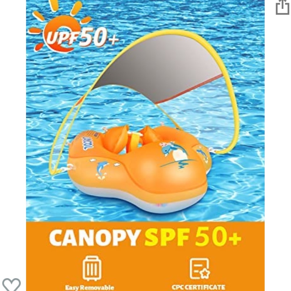 Orange Toddler laycol pool floaty